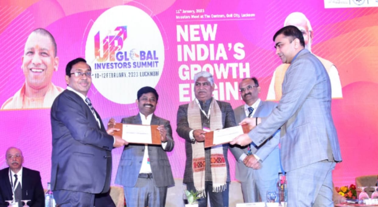 Road show in Lucknow for Global Investors Summit.