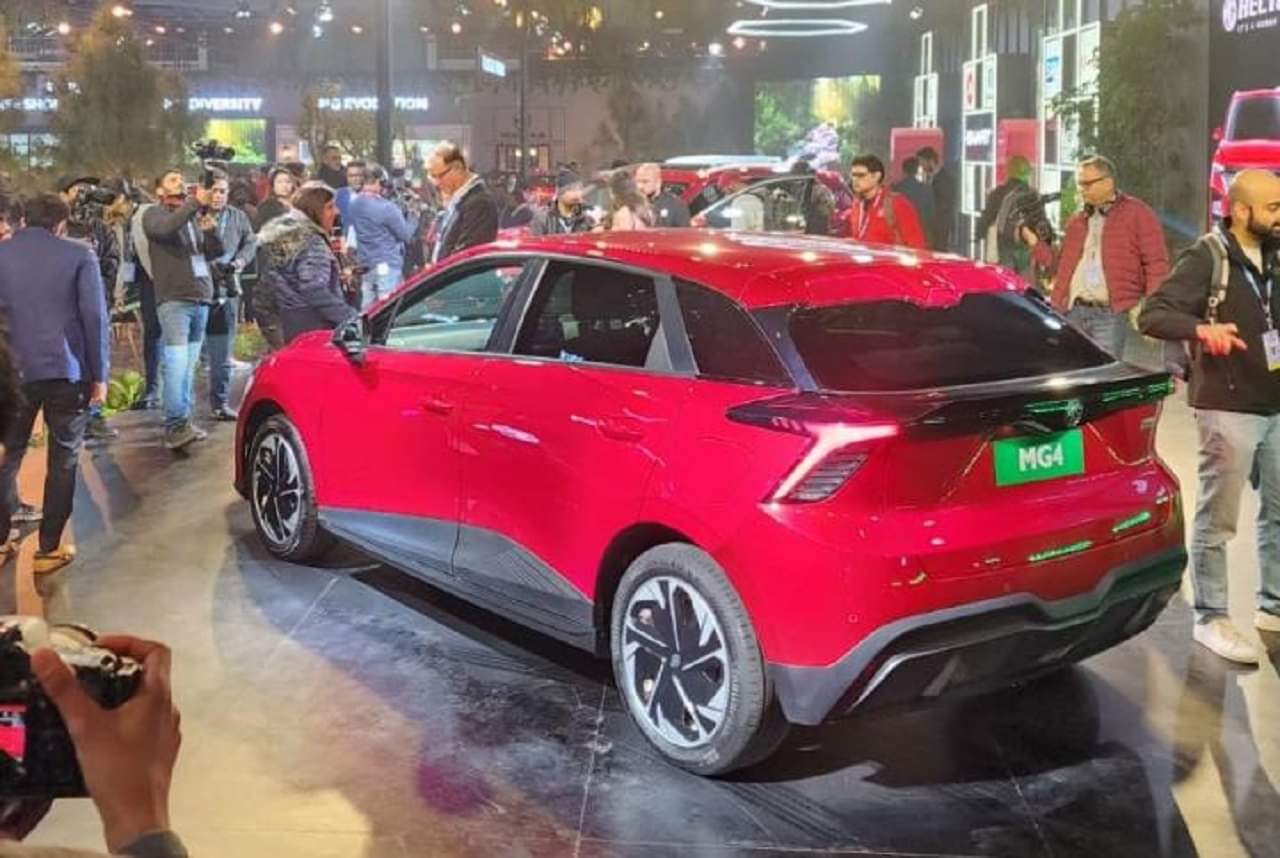 Auto Expo 2023 MG Motor officially showcase MG4 electric hatchback in India