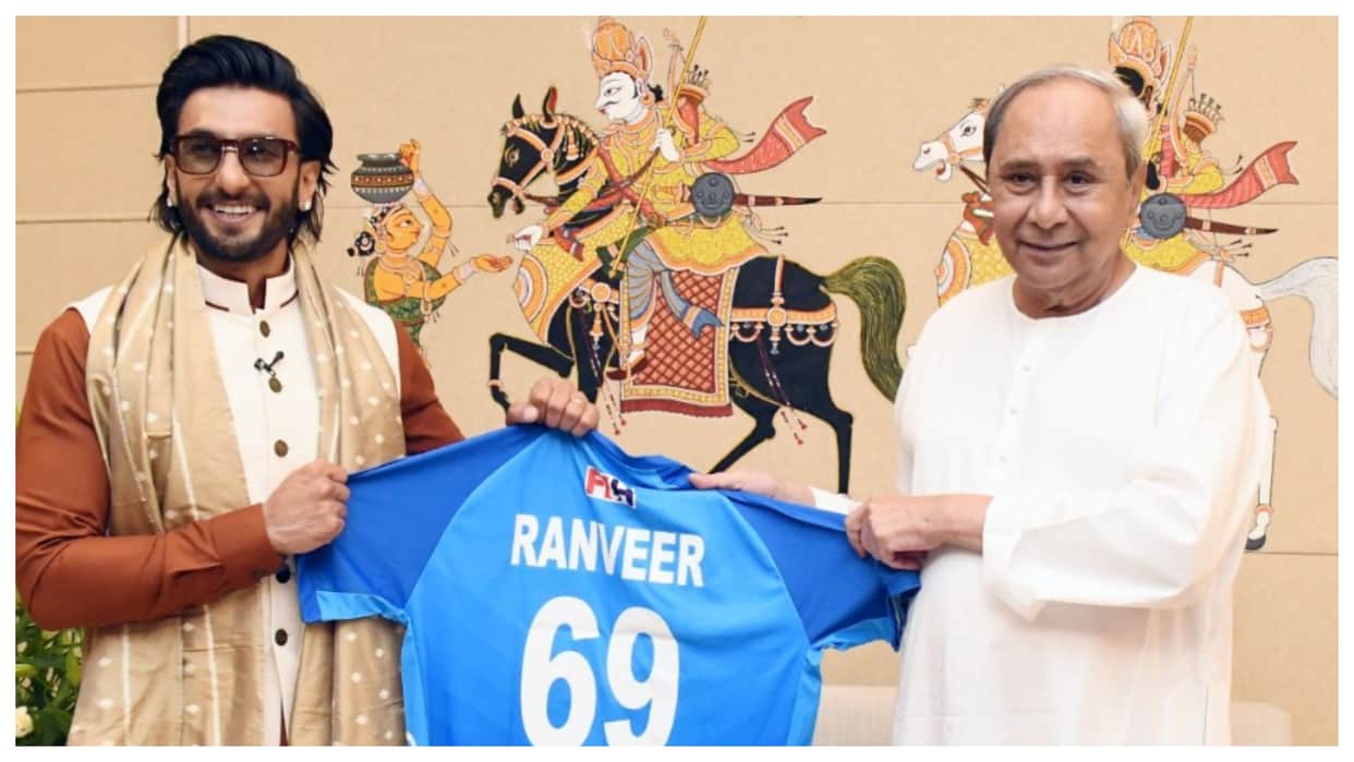 Chief Minister Naveen Patnaik Meets Ranveer Singh Ahead Of Hockey World Cup opening ceremony