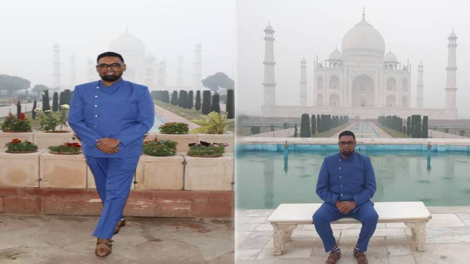 President of Guyana Mohd. Irfan Ali visited TajMahal in Agra