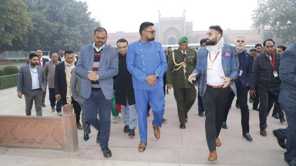 President of Guyana Mohd. Irfan Ali visited TajMahal in Agra