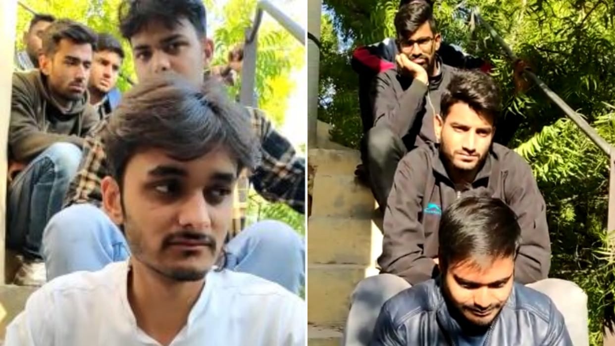 Students climbed on water tank for not giving exam