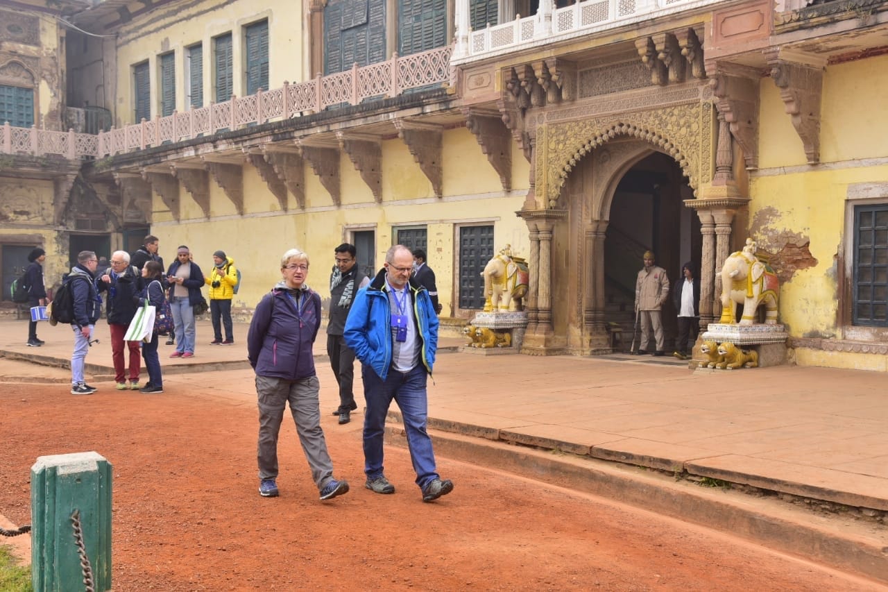 Tourists of Ganga Vilas Cruise saw Ganga Aarti in varanasi also visit Ramnagar Fort and Durga Temple