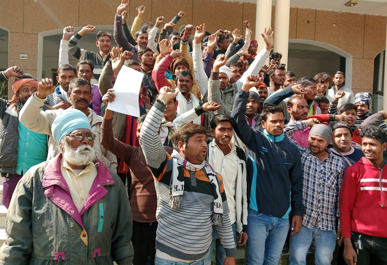 Drivers demonstrated in support of demands