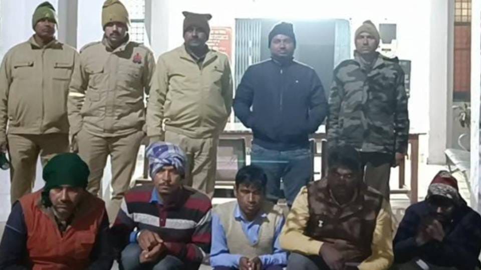 action against illegal mining and five accused arrested JCB and tractors seized in Mainpuri