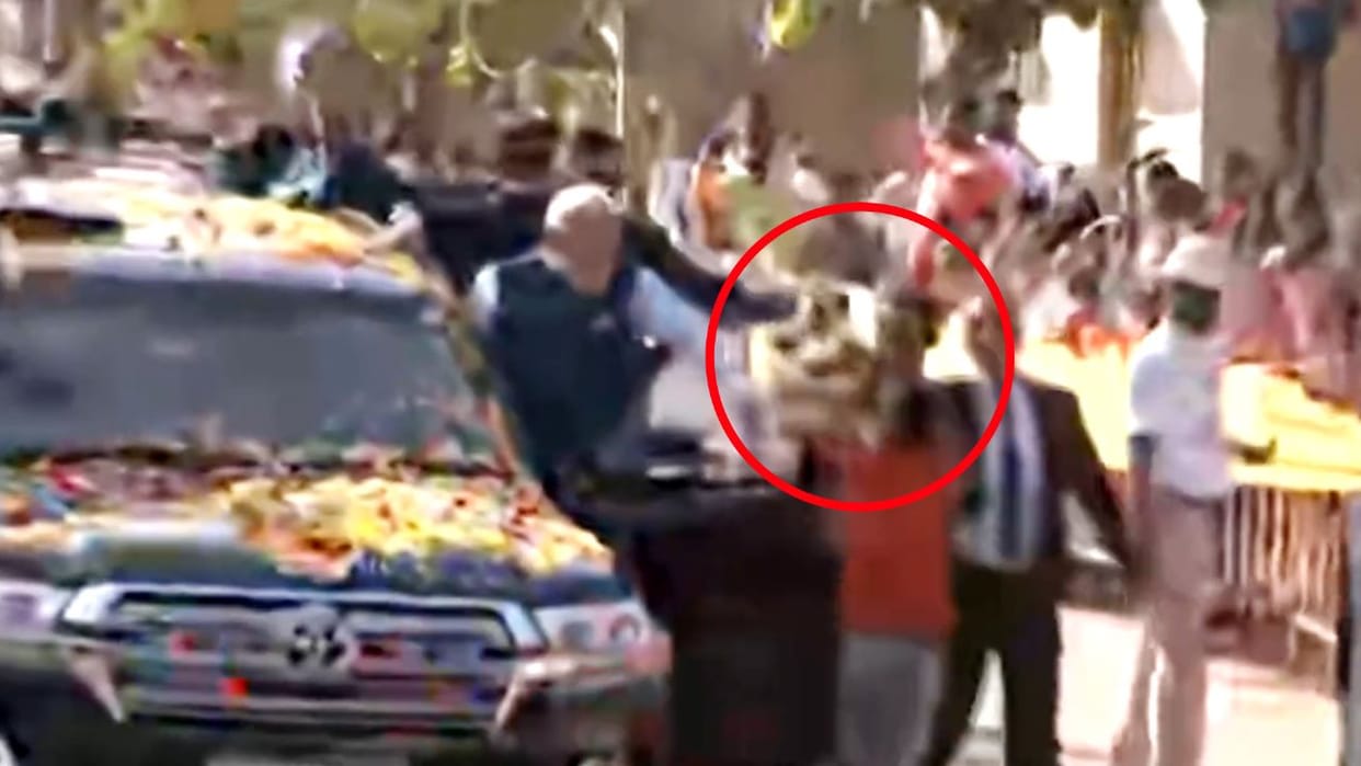 PM Narendra Modi Security breach roadshow in Hubballi Karnataka Video Poice Denied Claim Latest News Update
