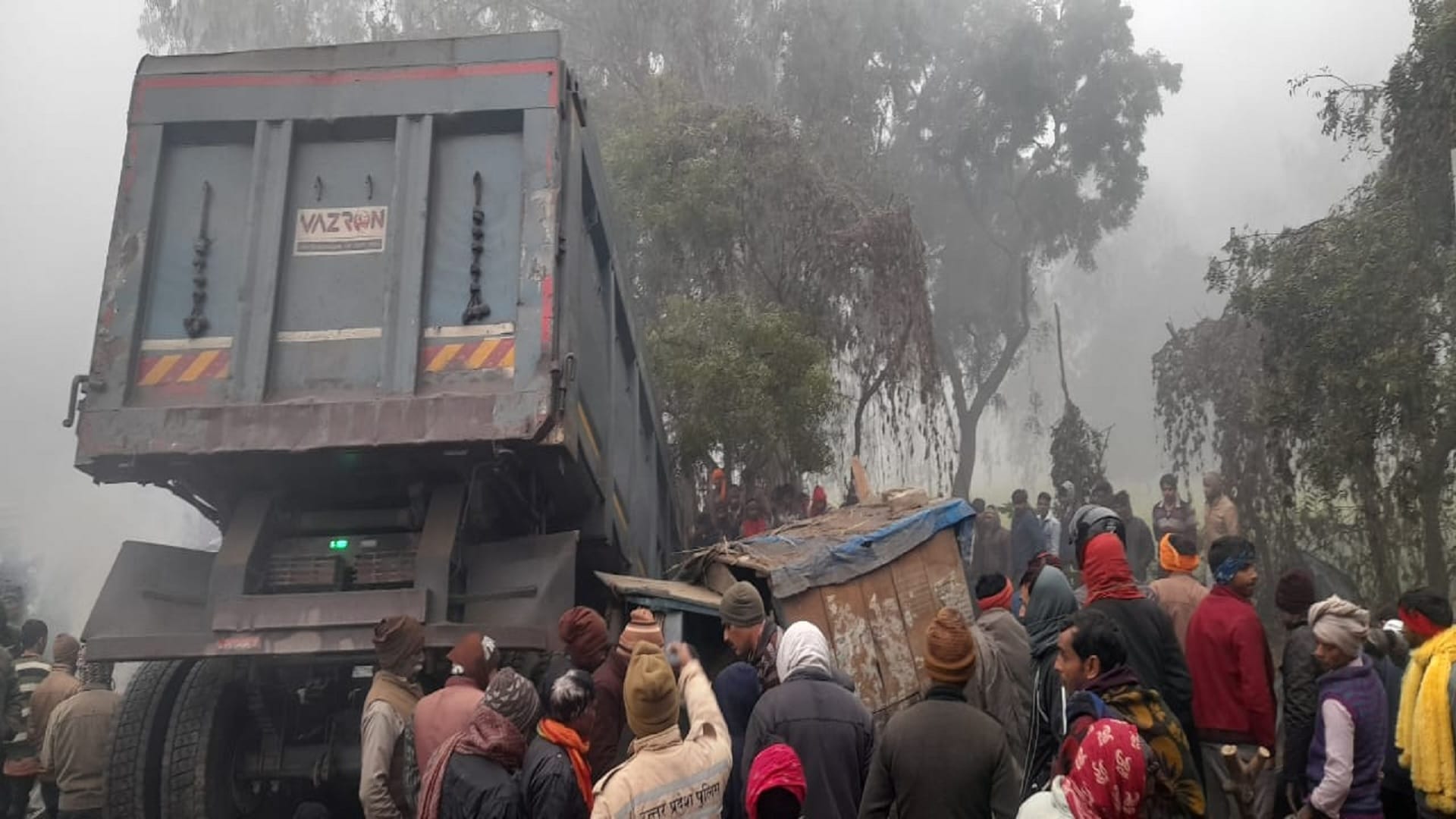 Road Accident Uncontrollable dumper crushed six people in Rae Bareli