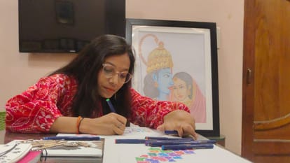 I know I will die I will do something Student suffering from tumor made painting by writing Ram 50,000 times