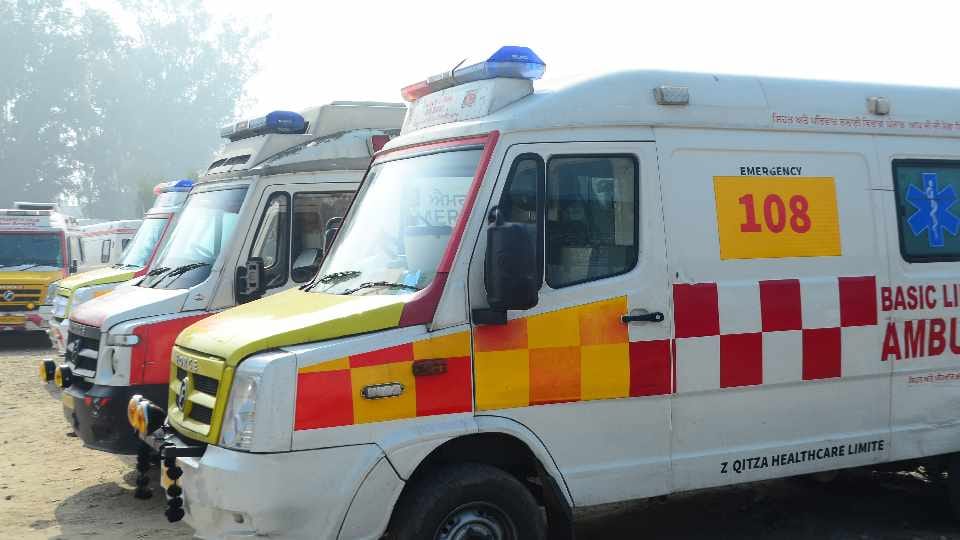 108 ambulance workers strike in Punjab continues for second day
