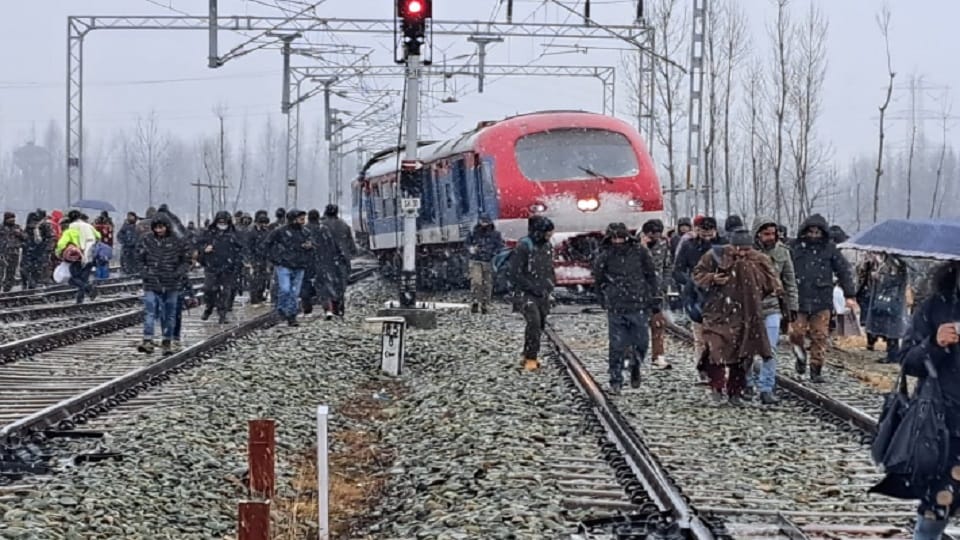 Jammu Kashmir: Train derails at Mazhama station in Budgam district, all passengers safe