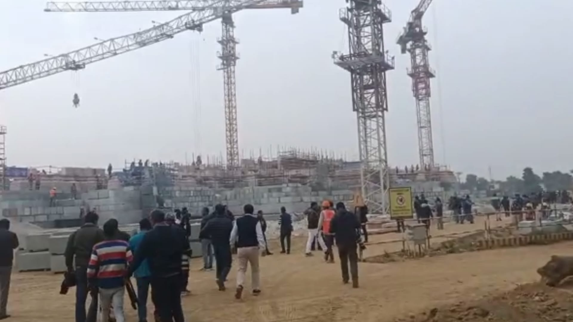 Inside pics of ram temple construction in   Ayodhya.
