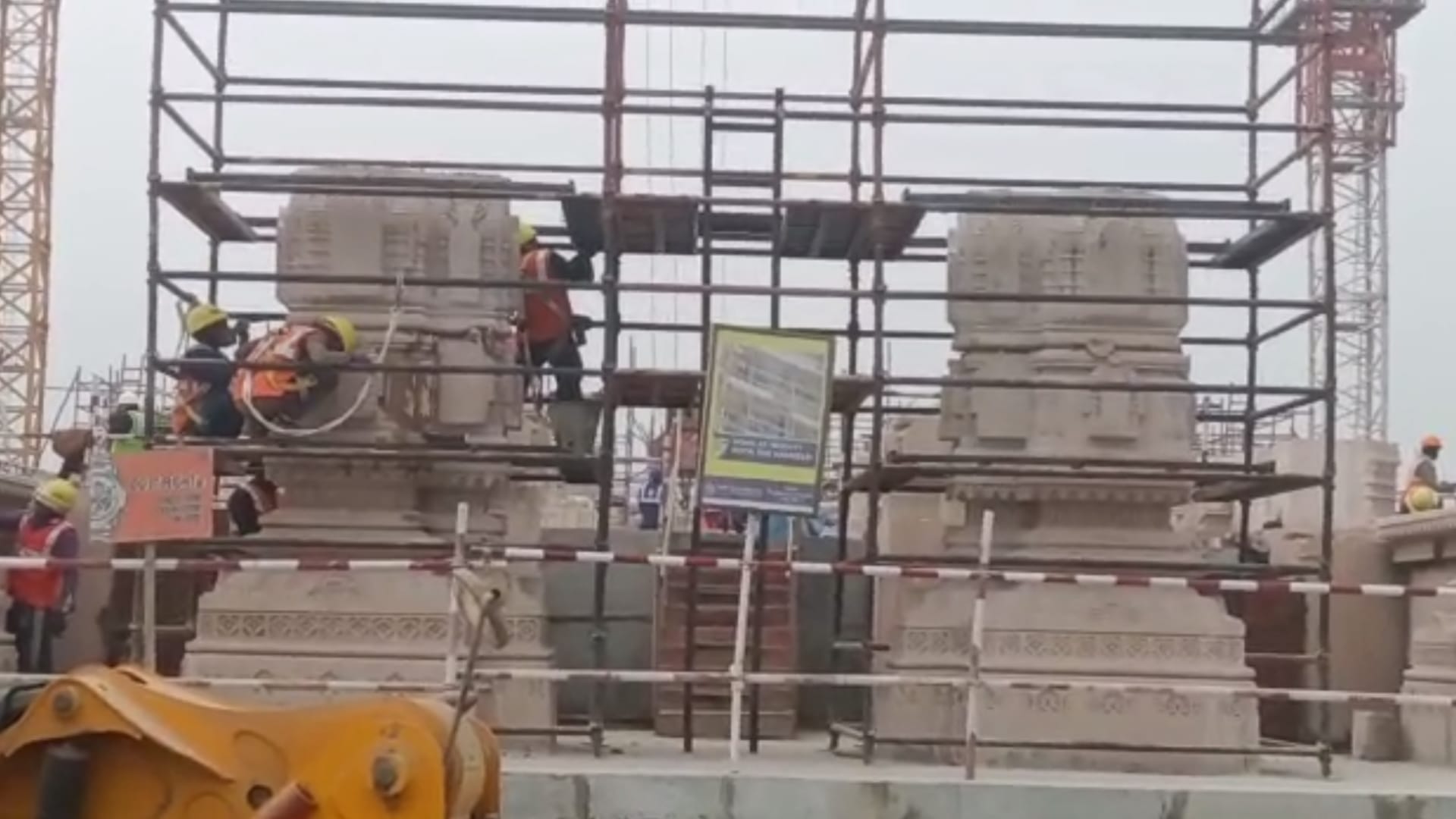 Inside pics of ram temple construction in   Ayodhya.