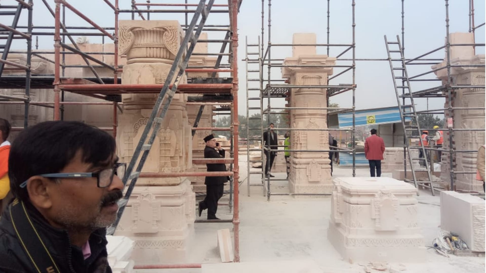 Inside pics of ram temple construction in   Ayodhya.