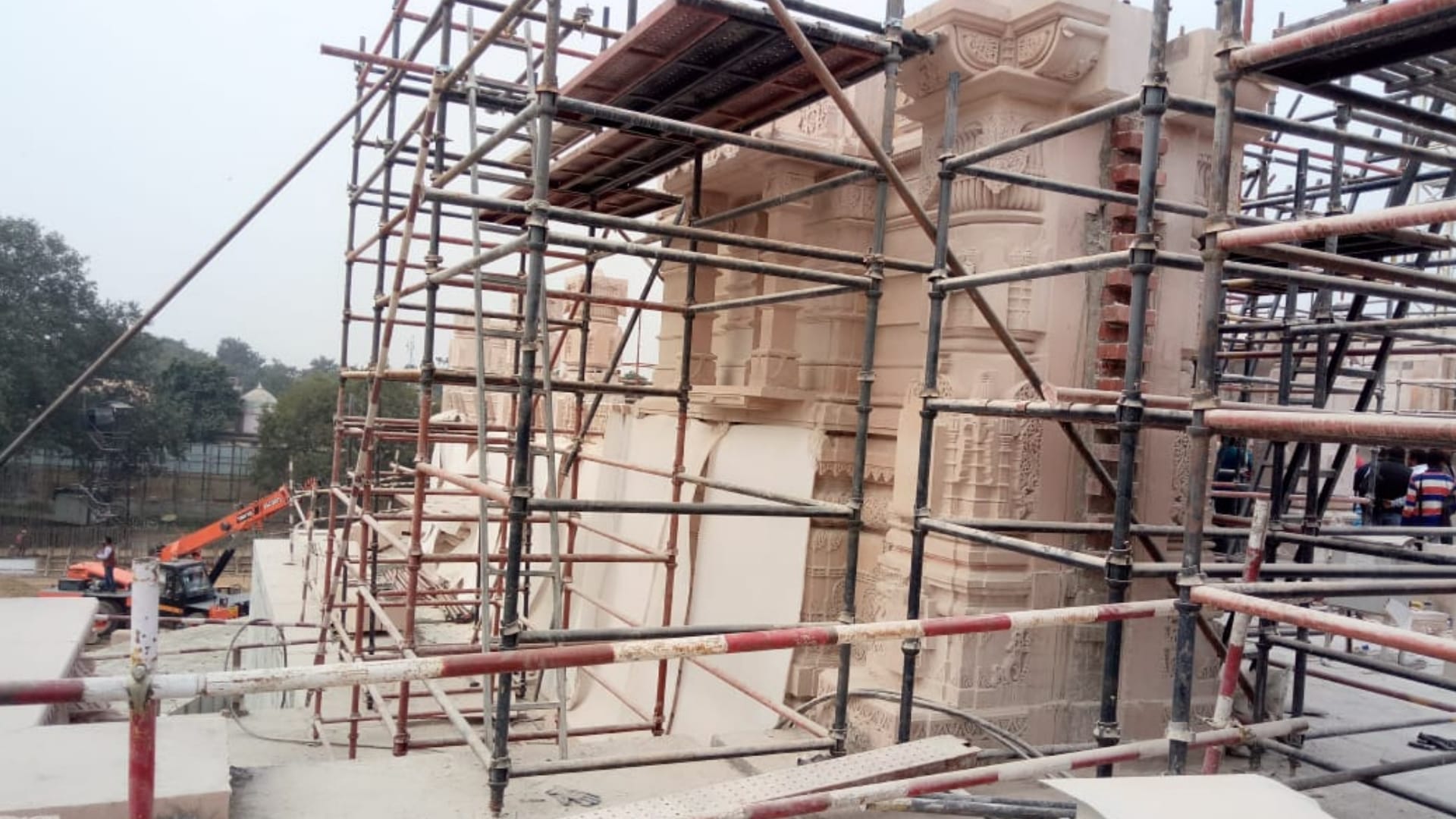 CM Yogi Adityanath shares the pics of Ram Temple construction.
