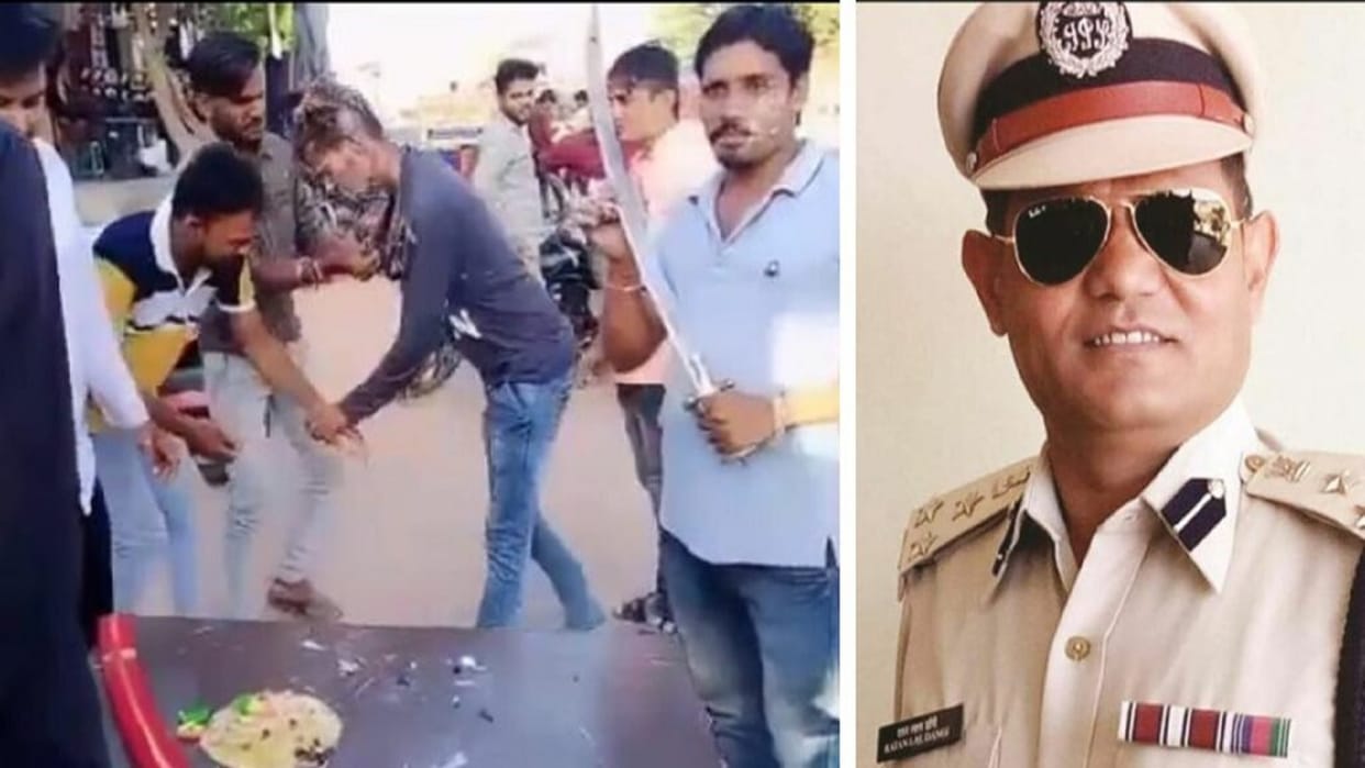Korba Cake cut with sword created ruckus on road under influence alcohol