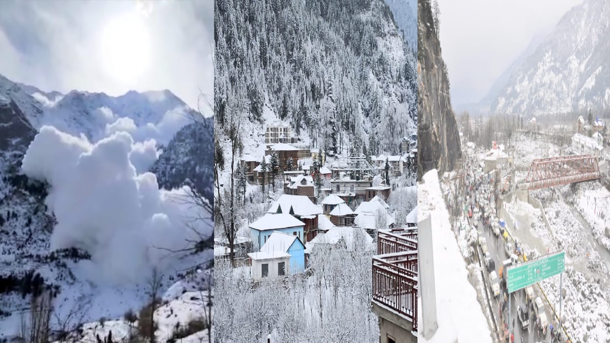 Snowfall in Himachal, avalanche in Lahaul, 194 roads and 148 transformers stalled