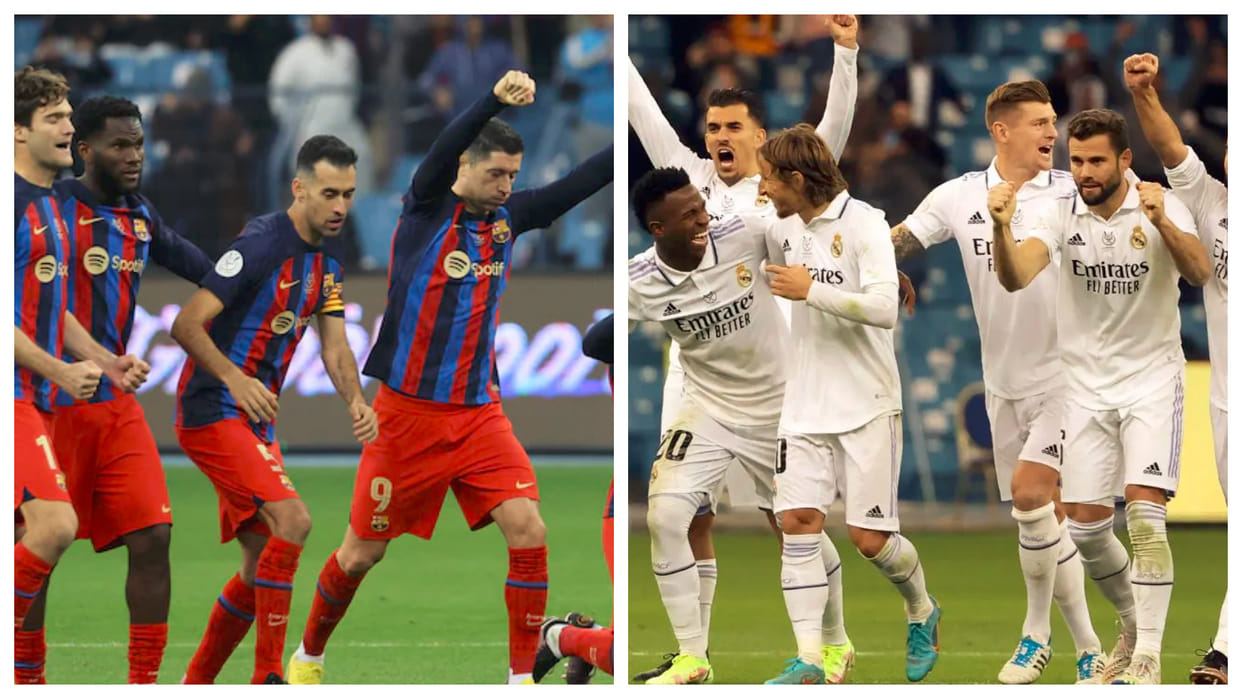 Super Cup Final will be between Barcelona and Real Madrid Real Betis and Valencia out in semi finals
