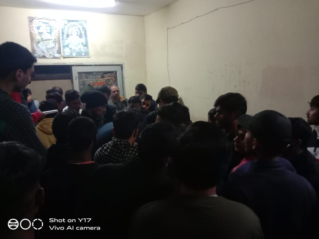 Fighting with students in BHU Moona Devi Hostel four injured broke laptop after entering room