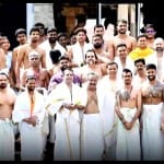 श्री पद्मनाभस्वामी मंदिर में भारतीय खिलाड़ी