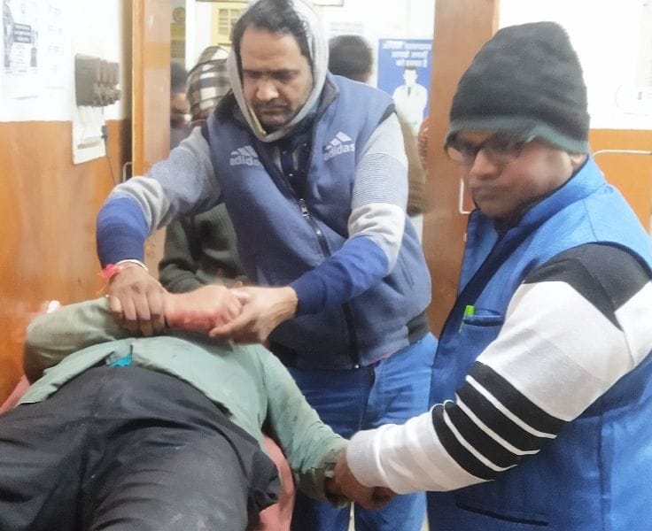 The young man was shot at home, serious