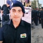 अमित डबास का फाइल फोटो, श्रद्धांजलि देते हुए सेना के अधिकारी।
