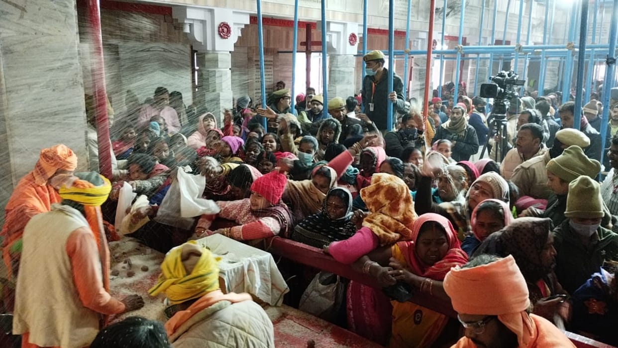 Devotees throng Gorakhnath temple on Makar Sankranti 2023