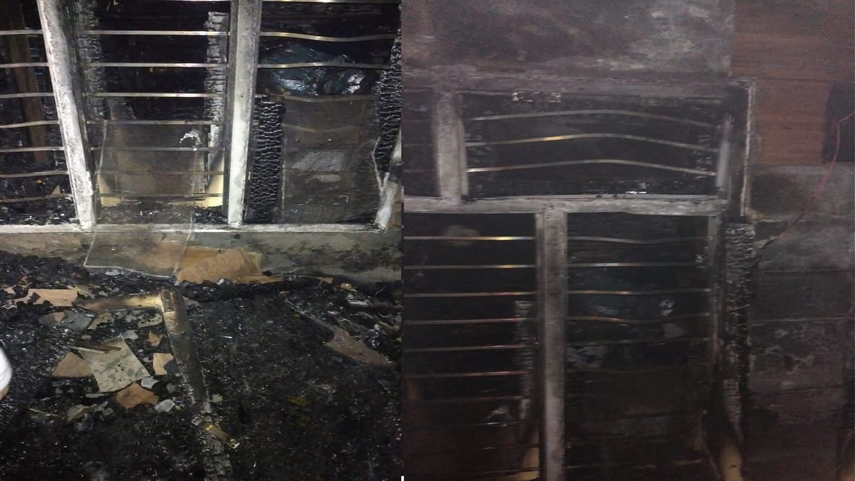 Fire broke out in warehouse in Himachal Hamirpur