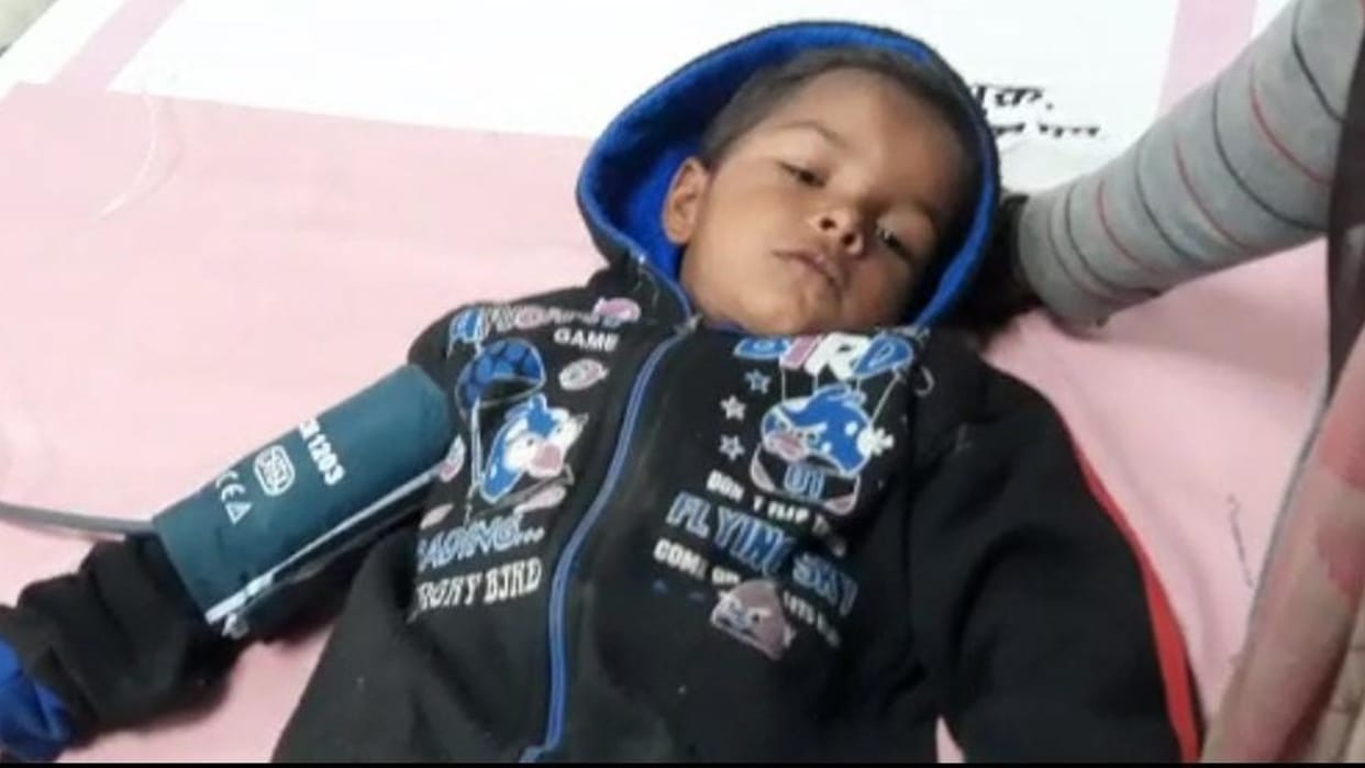 A three-year-old girl was bitten by a snake in Chhatarpur she was playing with the snake thinking it was a toy