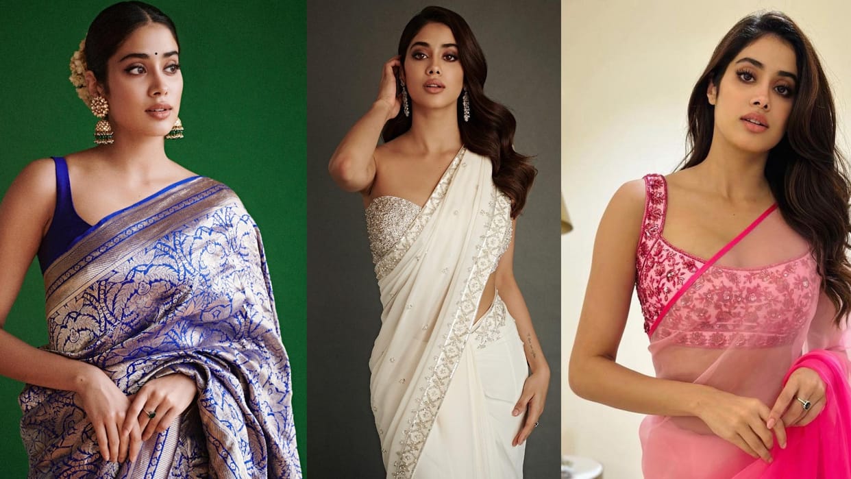 Fashion Tips : These saree looks of janhvi kapoor are stunning and beatiful