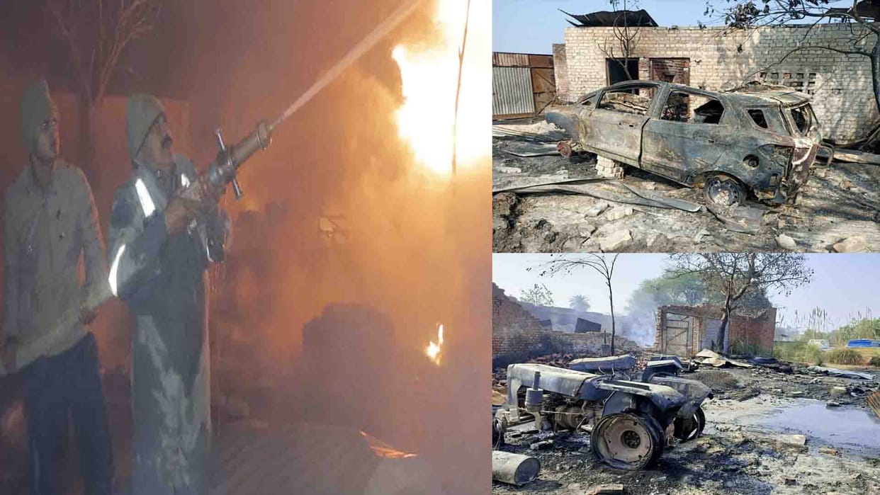 Kanpur: huge fire broke out in the mattress warehouse