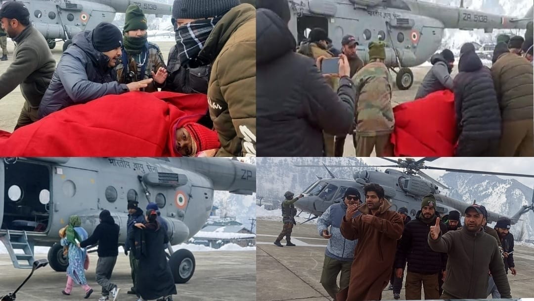 Kupwara Airlifted pregnant woman from Tangdhar to Srinagar life saved due to timely treatment