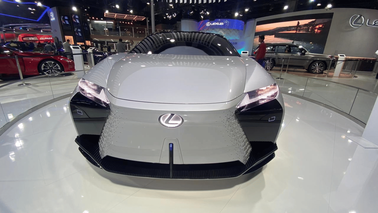 Lexus showed electric concept car lf z at the Auto Expo 2023, it catches the speed of 0 to 100 km in 3 second