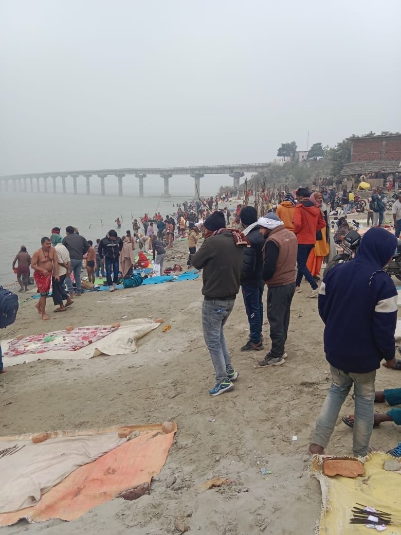 Devotees took a holy dip