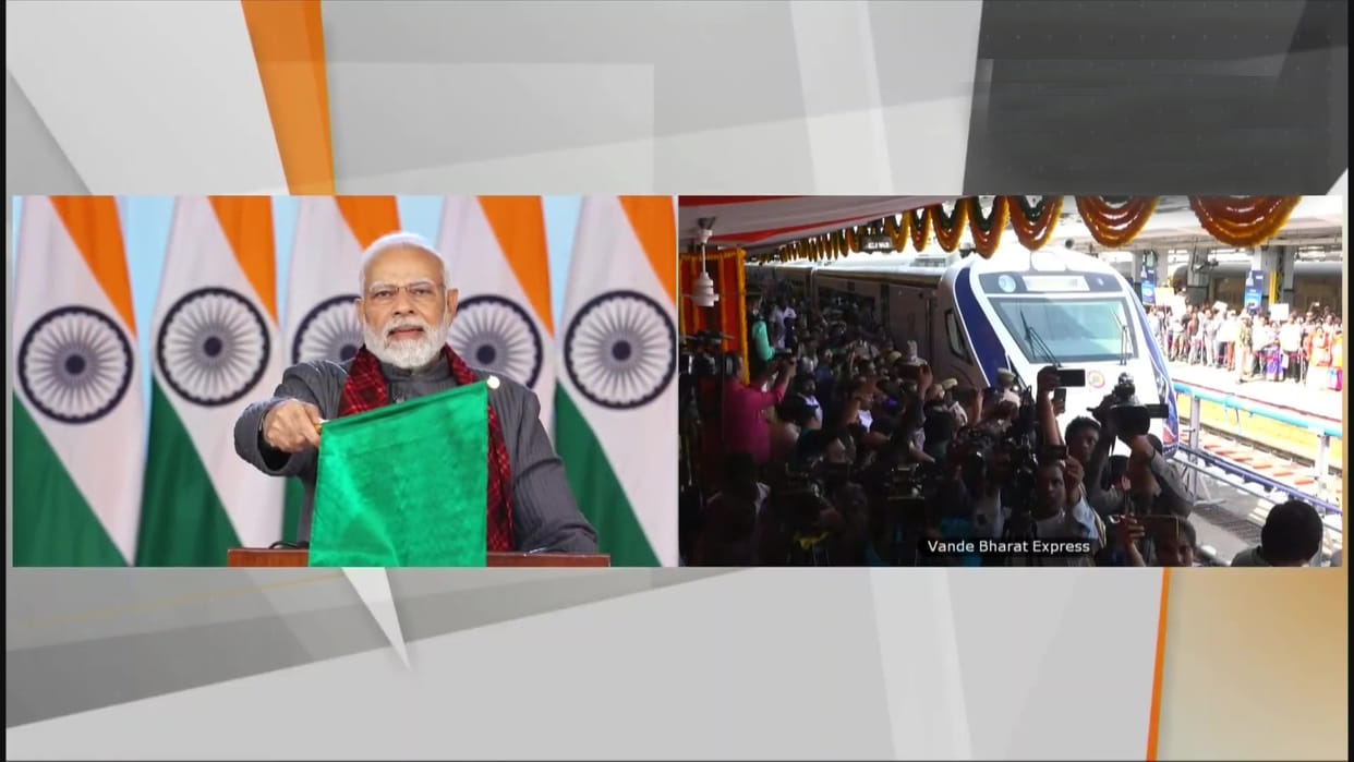 PM Narendra Modi Vande Bharat Express between Visakhapatnam-Secunderabad Train ashwini vaishnaw Live Updates