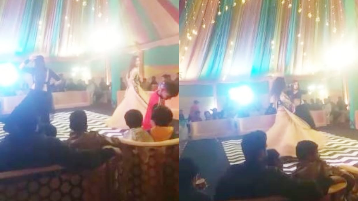 Ujjain Bar girls danced in Government Urdu School of Nagda Ujjain