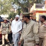 सुरक्षा घेरे में कुख्यात धर्मेंद्र किरठल।