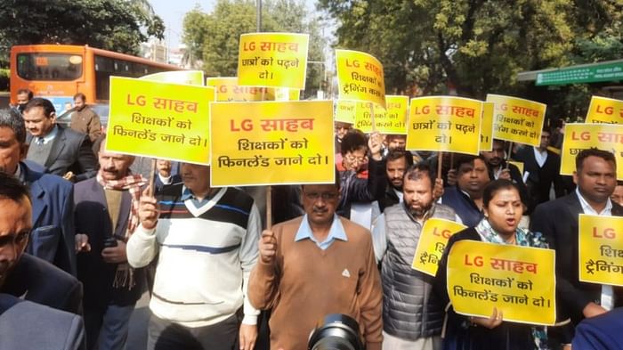 Delhi Assembly Winter Session 2023 Live: Arvind Kejriwal and AAP MLAs Protest Against LG Vinai Kumar Saxena