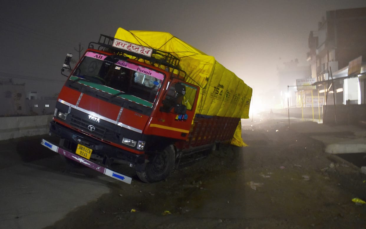 Speed ??of accidents increased in fog