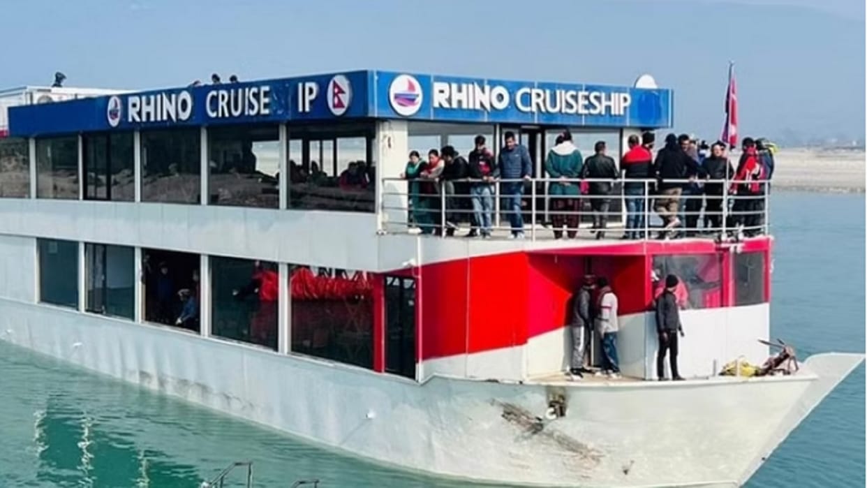 Cruise started in Narayani river for tourists in Maharajganj