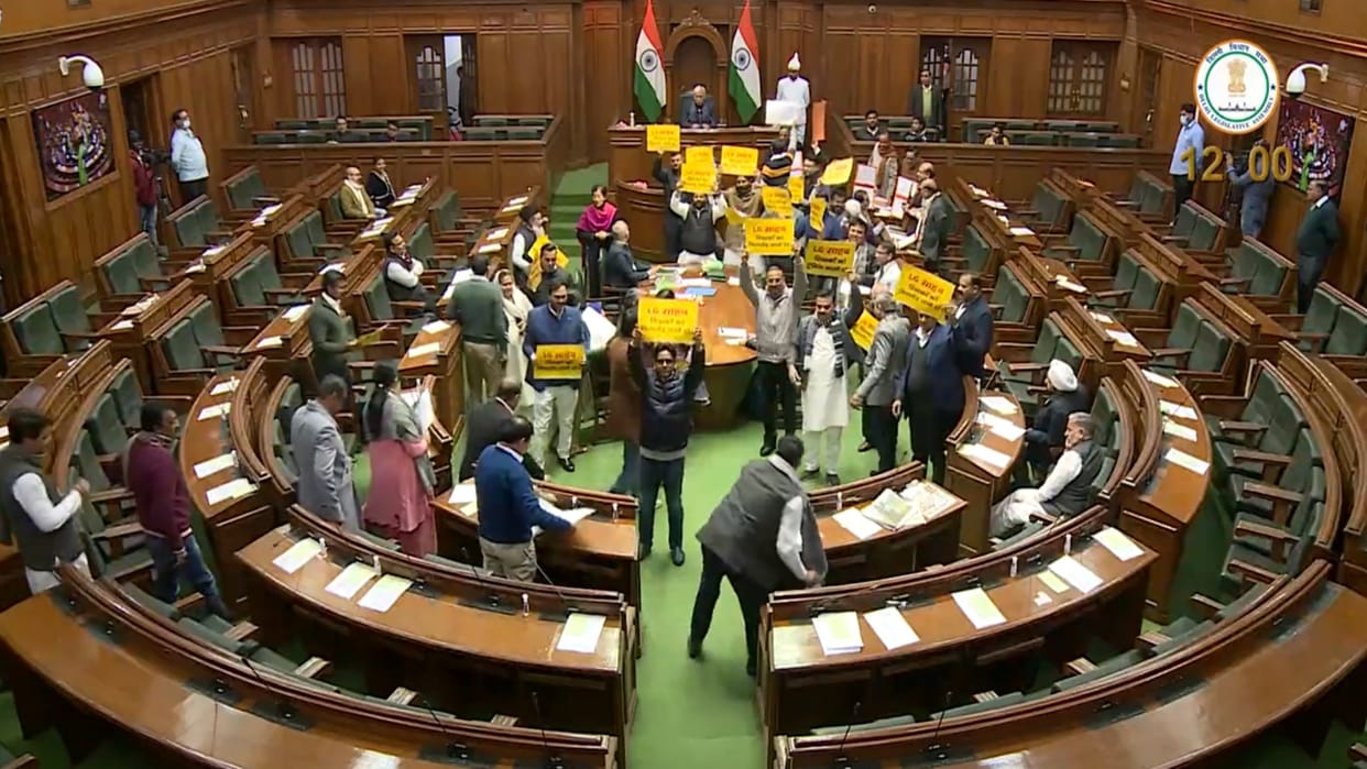 Uproar in the Delhi Assembly for the third day