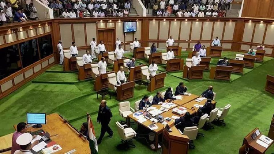 goa assembly all seven opposition member suspended for two days for protest over manipur violence