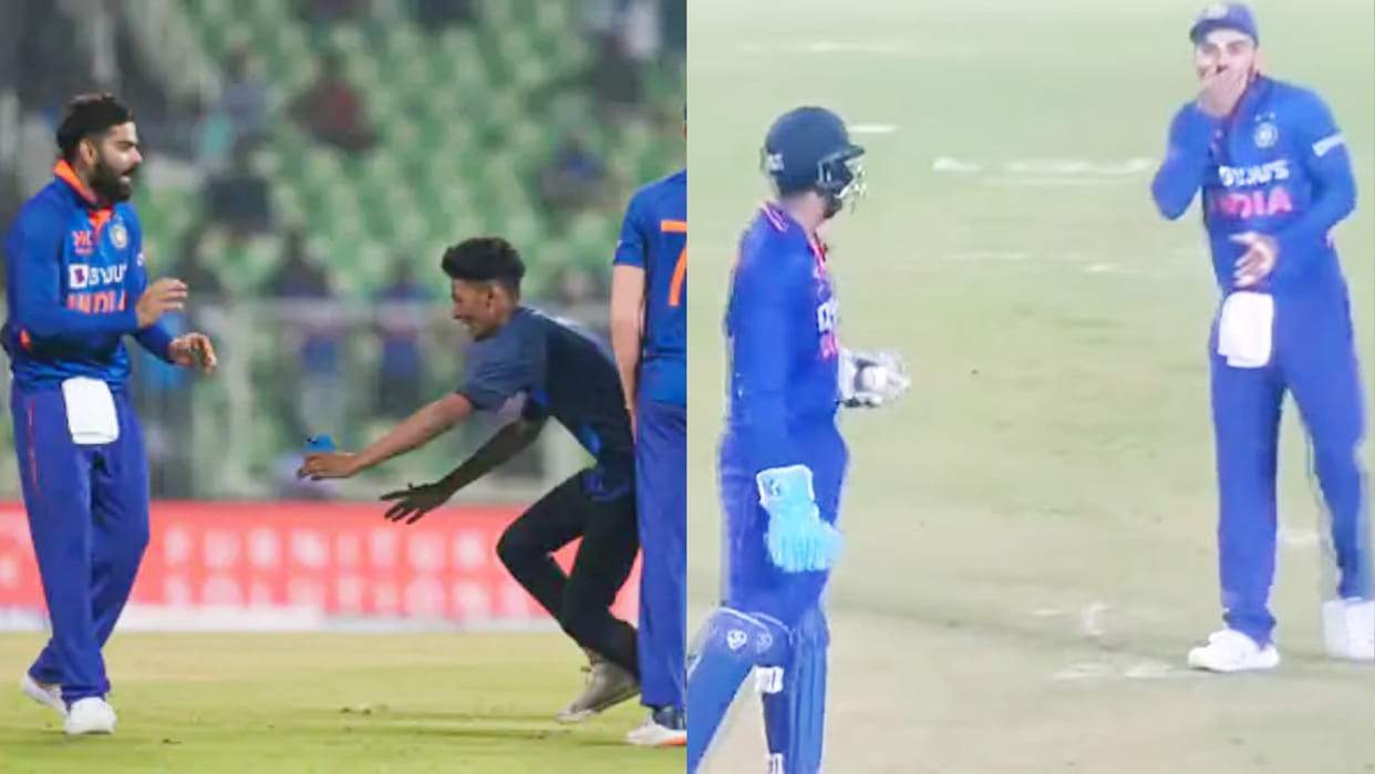 IND vs SL: Indian players surprised watching Shreyas Iyer Spin bowling, Rohit surprised at Kohli six; Photos