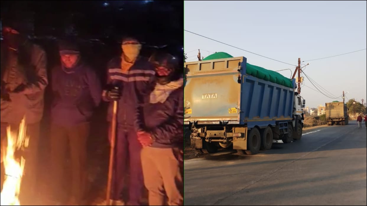 illegal mining in MP SDM Tehsildar team seized three overloaded dumpers in ujjain
