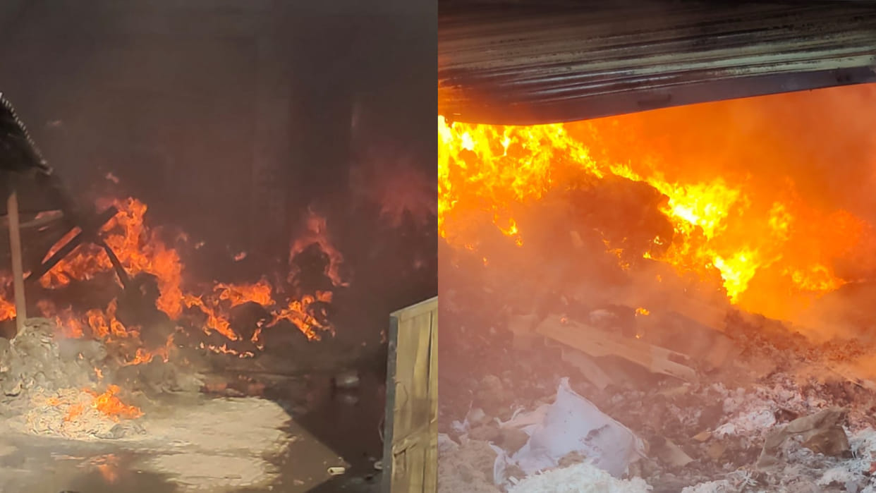 Fire broke out in a factory in Bharat Nagar of Panipat