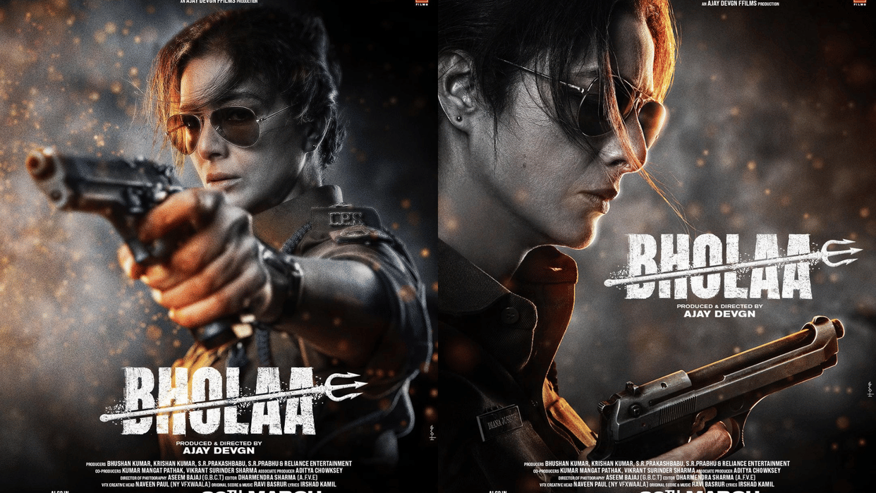 Bholaa Motion Poster Ajay Devgan shares Tabbu first look on social media