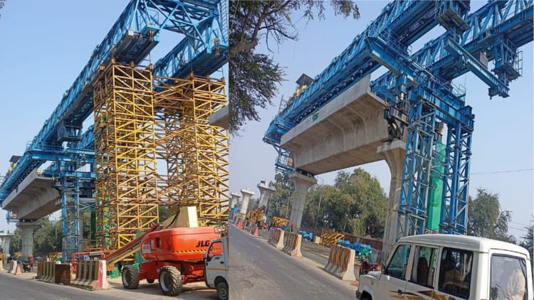 Mcup Rails Construction Rapid Rail Track:उत्तरी क्षेत्र में आरंभ हुआ वायडक्ट का निर्माण, लगाया ...