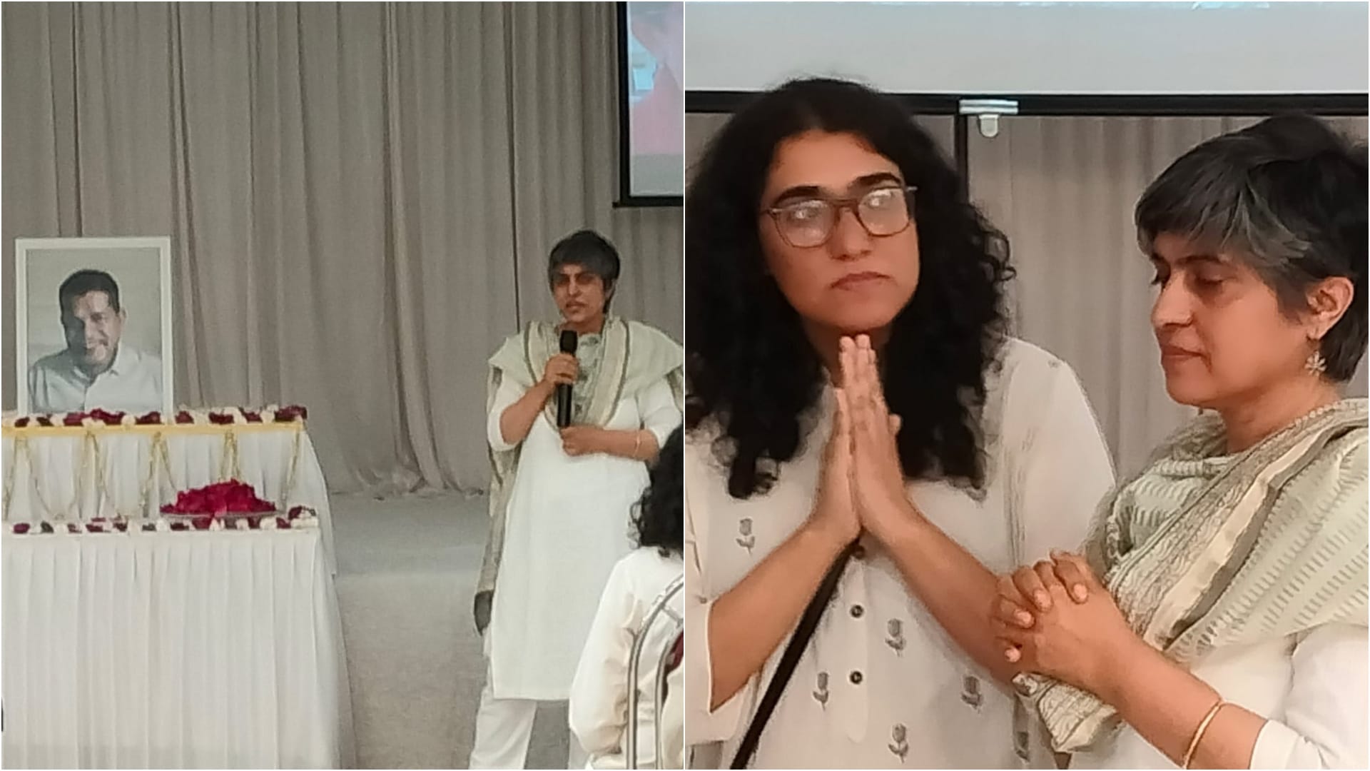 Sanjay Chauhan Prayer Meet Sudhir mishra throat chokes with emotions Ashwini tigmanshu dhulia remembers him