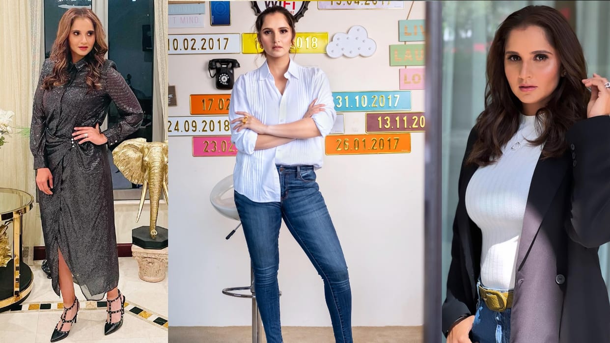 Fashion : Tennis Star Sania Mirza always gives boss lady vibe glamorous look