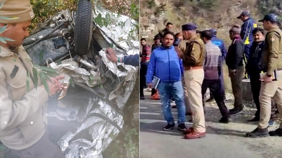 Uttarakhand tehri Car accident News:  man died during going for distribute wedding card of his son