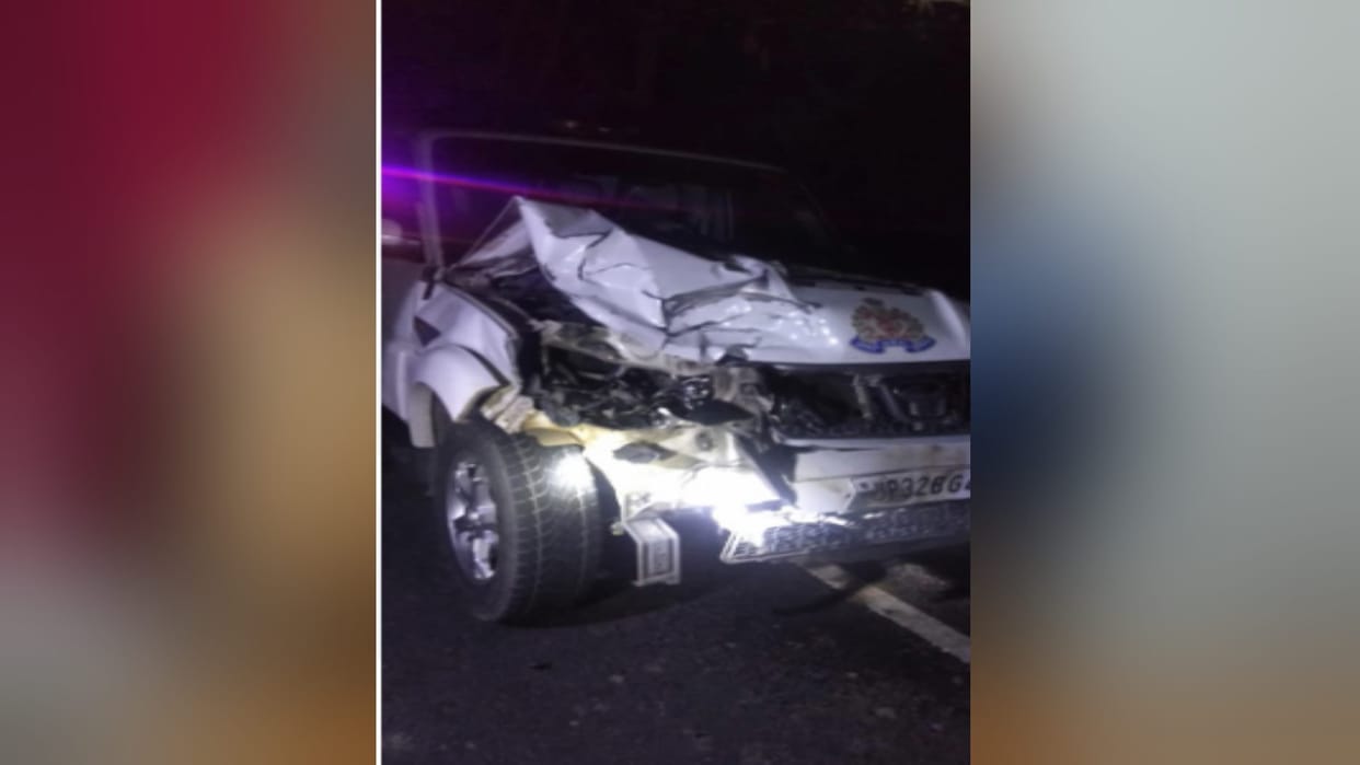 SP Dehat Ram Arj car collided with Nilgai in Bijnor district